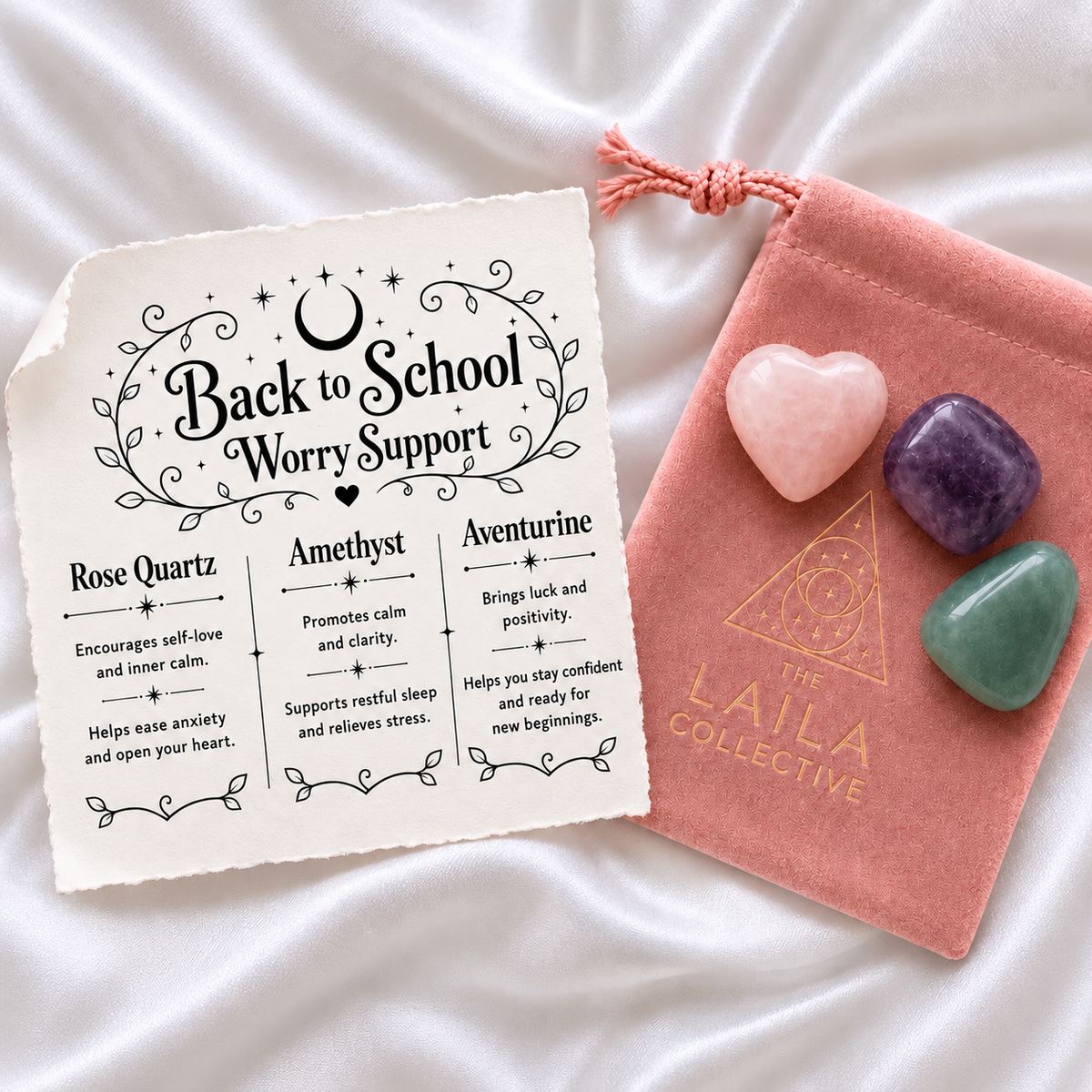 Back to School Worry Support Crystal Set