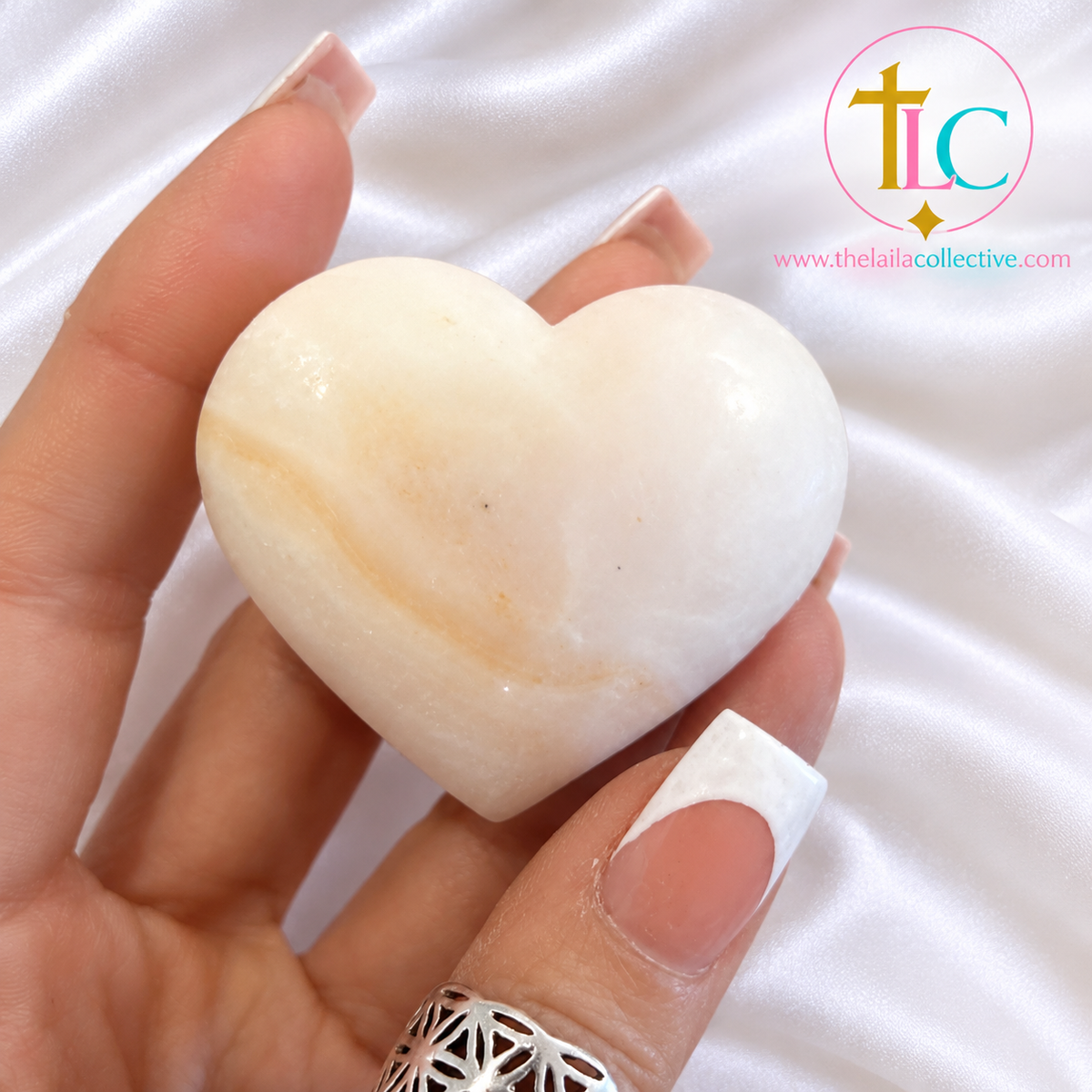 Calm Pink Aragonite Heart