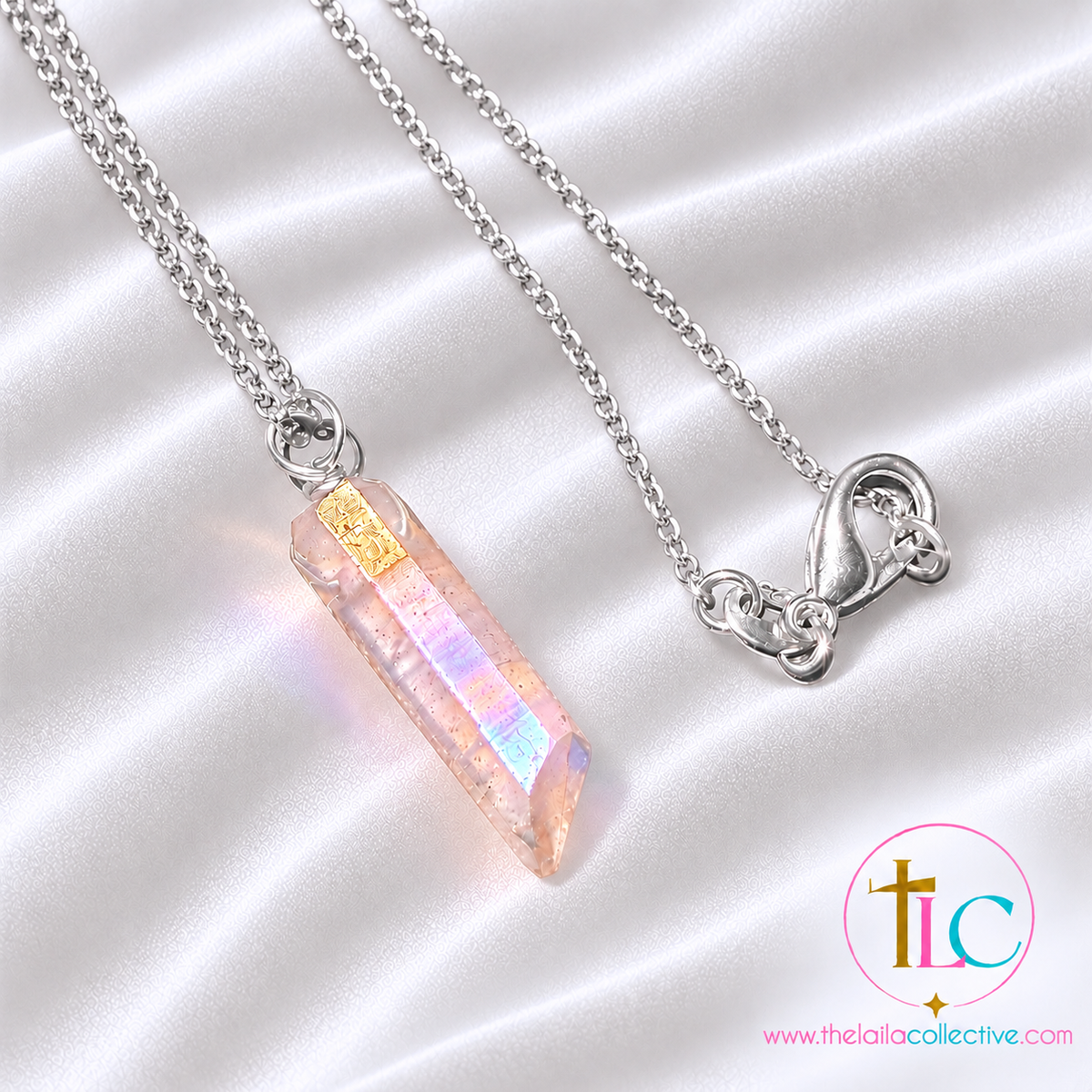 Positivity - Pink Aura Crystal Pendant