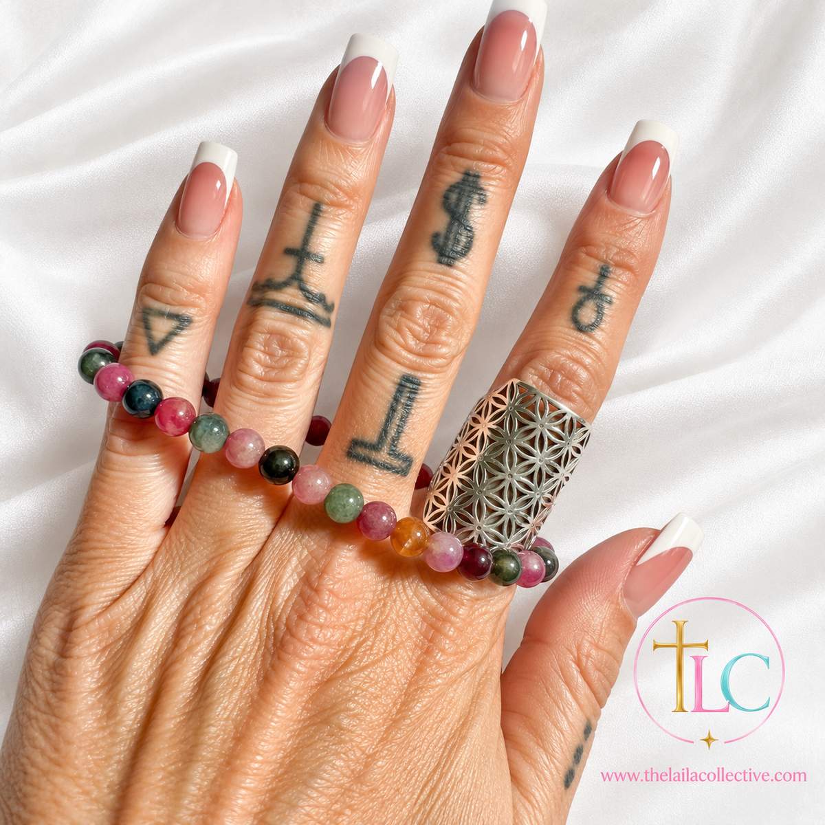 Energy Align Bracelet , Grade A Rainbow Tourmaline