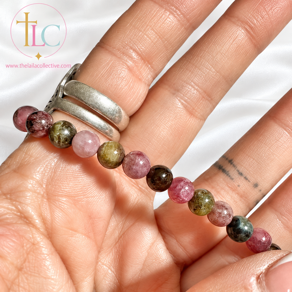 Energy Align Bracelet , Grade A Rainbow Tourmaline