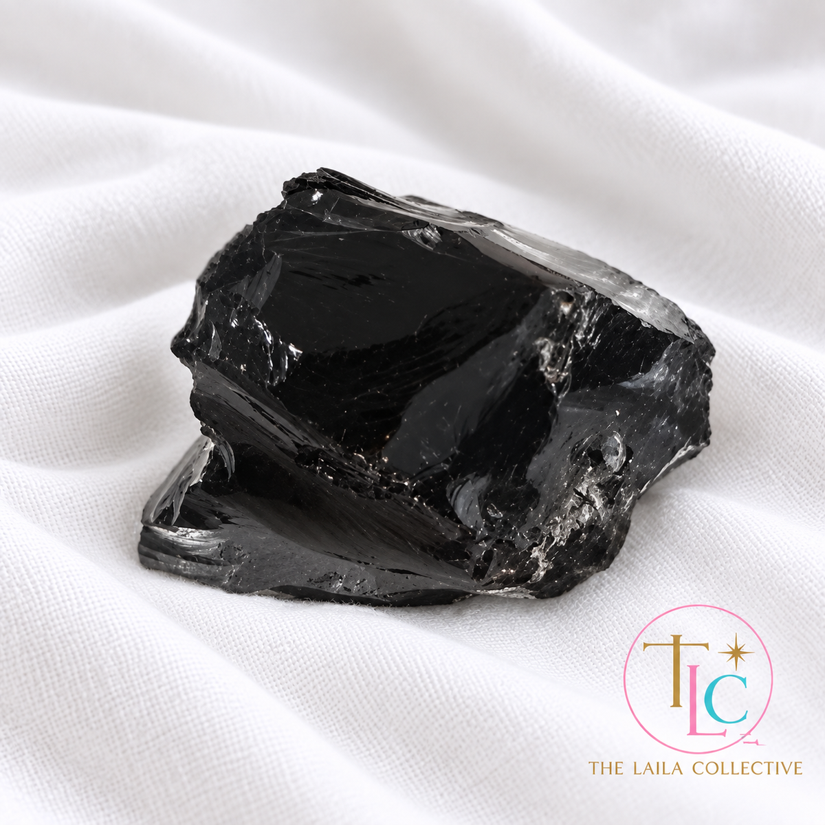 Protect Raw Black Obsidian