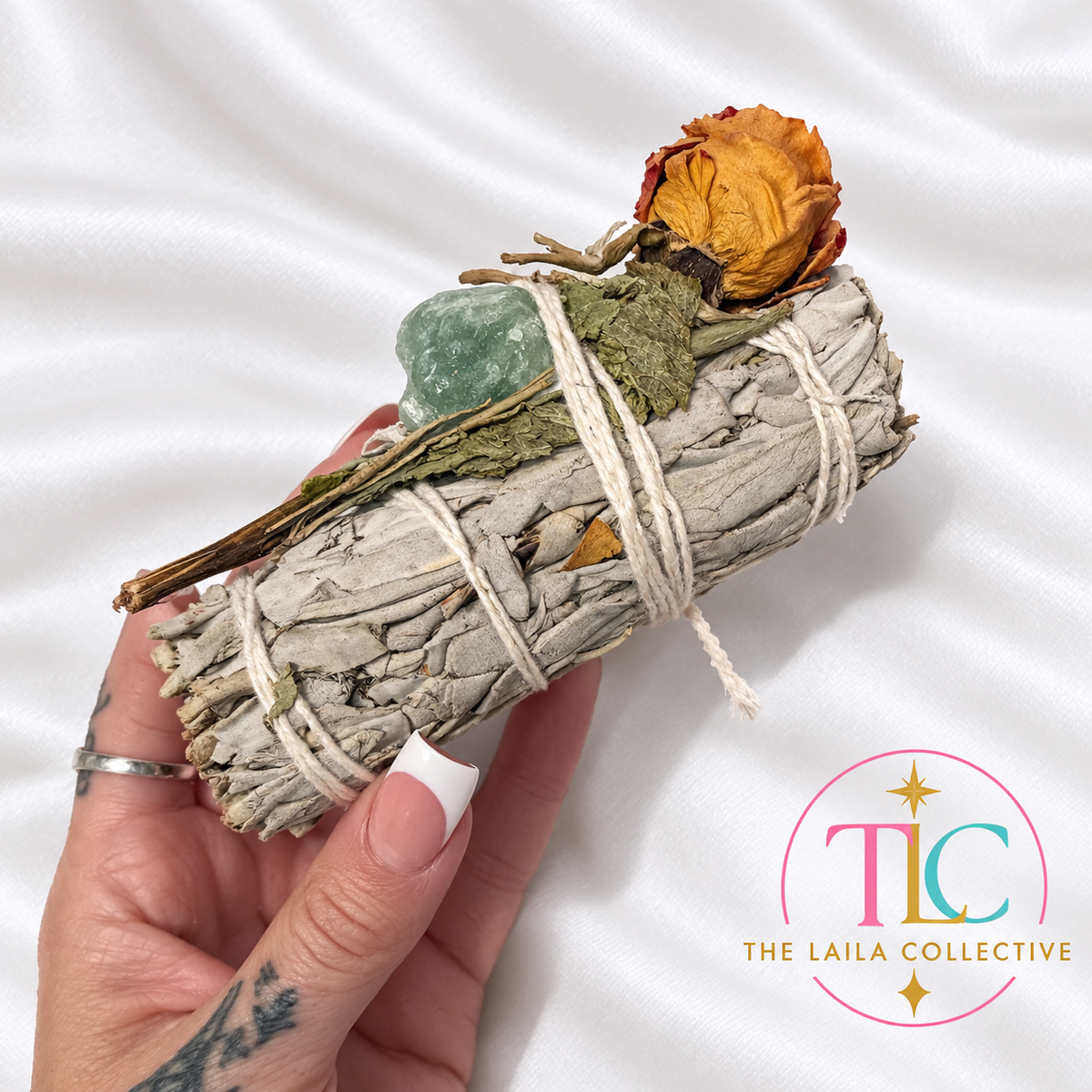 Luck white sage bundle with adventurine