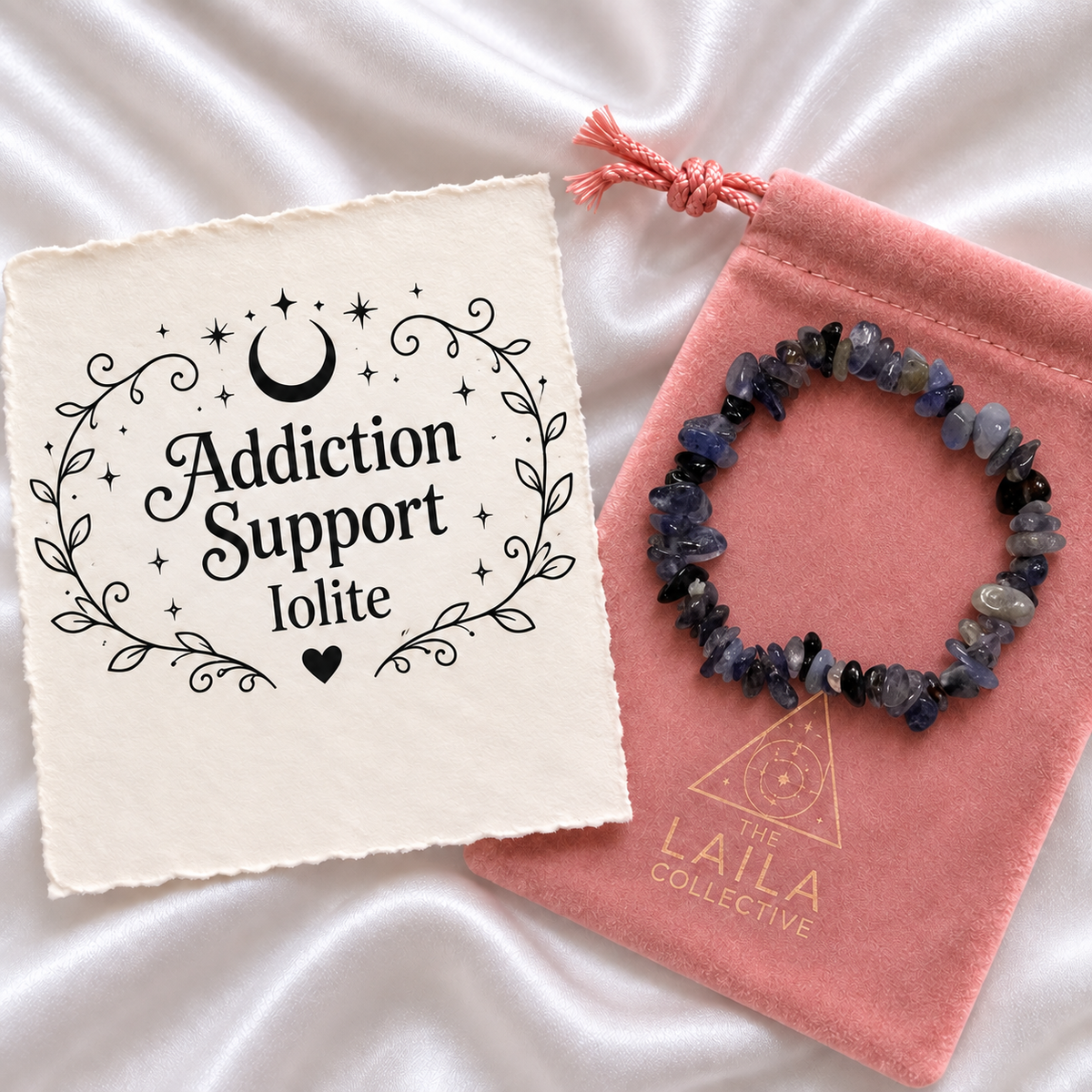 Addiction support bracelet Iolite