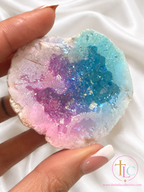 Positivity Pastel Aura Druzy Agate Geode