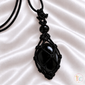 Protect Macramé Crystal Holder Necklace | Includes Complimentary Obsidian